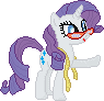 Size: 95x92 | Tagged: safe, artist:seahawk270, derpibooru import, rarity, glasses, pixel art, solo