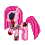 Size: 50x50 | Tagged: amnesia, amnesia the dark descent, artist:sliperrysheep, blood, creepypasta, crossover, derpibooru import, lowres, pinkamena diane pie, pinkie pie, pixel art, semi-grimdark, simple background, solo, transparent background, zalgo, zalgo pie