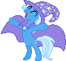 Size: 95x88 | Tagged: safe, artist:seahawk270, derpibooru import, trixie, pony, bipedal, pixel art, solo