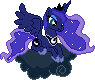 Size: 95x80 | Tagged: artist:seahawk270, cloud, derpibooru import, pixel art, princess luna, safe, solo