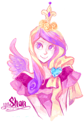 Size: 500x724 | Tagged: animated, artist:s0901, derpibooru import, horned humanization, human, humanized, pixiv, princess cadance, safe, solo, winged humanization