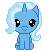 Size: 50x50 | Tagged: safe, artist:tokiiu, derpibooru import, trixie, pony, unicorn, chibi, cute, diatrixes, female, icon, looking at you, mare, simple background, sitting, smiling, solo, transparent background