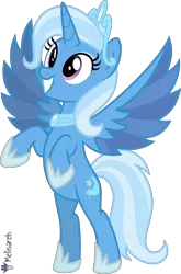 Size: 4000x6061 | Tagged: safe, artist:melisareb, derpibooru import, idw, trixie, alicorn, pony, .svg available, absurd resolution, alicornified, crown, eyeshadow, female, idw showified, image, jewelry, makeup, mare, png, race swap, rearing, regalia, simple background, smiling, solo, transparent background, trixiecorn, vector, wings, xk-class end-of-the-world scenario