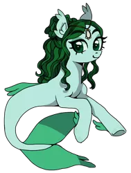 Size: 688x910 | Tagged: safe, artist:universal-heart, derpibooru import, oc, merpony, seapony (g4), dorsal fin, ear fluff, eyelashes, female, fins, fish tail, flowing tail, green eyes, image, looking at you, png, simple background, smiling, solo, tail, transparent background