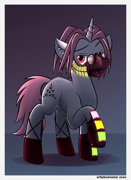 Size: 2112x2912 | Tagged: safe, artist:buckweiser, derpibooru import, oc, oc:epicenter, unofficial characters only, unicorn, glasses, image, jpeg, led, looking at you, male