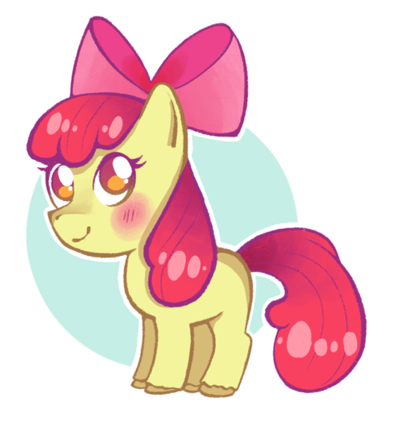 Size: 640x688 | Tagged: safe, artist:pebblesarts, derpibooru import, apple bloom, pony, blushing, female, filly, image, png, solo