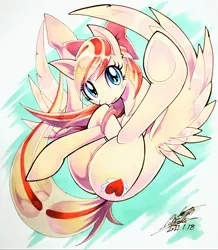 Size: 1788x2048 | Tagged: safe, artist:025aki, derpibooru import, angel wings, pegasus, pony, female, image, jpeg, mare, solo