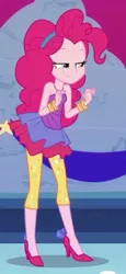Size: 264x575 | Tagged: safe, derpibooru import, screencap, pinkie pie, equestria girls, equestria girls series, twilight under the stars, spoiler:eqg series (season 2), cropped, image, png, solo