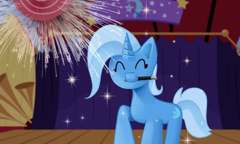 Size: 1009x609 | Tagged: artist needed, safe, edit, editor:edits of hate, editor:unofficial edits thread, trixie, pony, unicorn, female, image, magician, mare, missing accessory, png, solo, stage