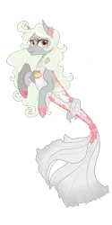 Size: 405x810 | Tagged: safe, artist:dojerodesigns, derpibooru import, oc, unofficial characters only, seapony (g4), dorsal fin, eyelashes, female, fins, fish tail, flowing tail, glass, image, jewelry, necklace, pearl necklace, png, seashell, simple background, smiling, solo, tail, transparent background