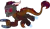 Size: 1280x731 | Tagged: safe, artist:mlp-trailgrazer, derpibooru import, oc, oc:jaywalk, dracony, dragon, hybrid, clothes, cosplay, costume, image, magnet, male, png, simple background, solo, star lord, transparent background