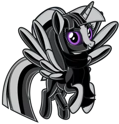 Size: 6632x6870 | Tagged: suggestive, alternate version, artist:severity-gray, derpibooru import, twilight sparkle, twilight sparkle (alicorn), alicorn, goo, pony, alternate hairstyle, black goo, black sclera, bondage, clothes, cute, derpibooru exclusive, encasement, female, flying, futa, futa twilight sparkle, glowing eyes, image, intersex, latex, latex skin, latex suit, liquid latex, looking at you, mare, mind control, png, possessed, possession, scarf, shiny, simple background, smiling, smiling at you, solo, symbiote, transparent background, vector, wings