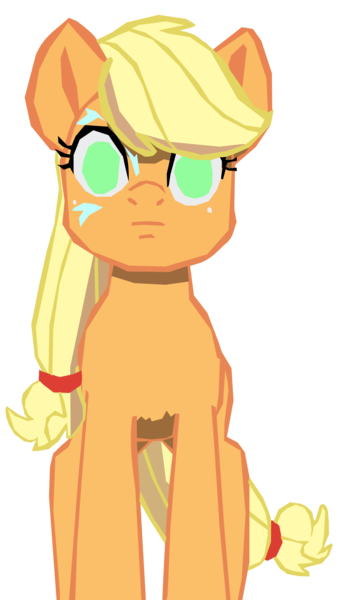 Size: 1280x2252 | Tagged: semi-grimdark, artist:benpictures1, artist:chedx, derpibooru import, applejack, earth pony, pony, comic:the storm kingdom, my little pony: the movie, bad end, brainwashing, female, hatless, image, inkscape, missing accessory, png, simple background, solo, transparent background, vector