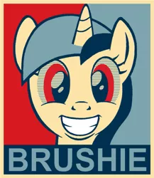 Size: 1045x1202 | Tagged: safe, derpibooru import, minuette, pony, unicorn, brushie, caption, female, hope poster, image, looking at you, mare, png, poster, smiling, smiling at you, solo, text