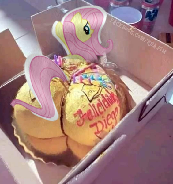 Size: 1080x1147 | Tagged: suggestive, derpibooru import, fluttershy, butt, cake, food, image, png