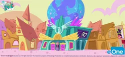 Size: 4096x1883 | Tagged: safe, derpibooru import, my little pony: pony life, spoiler:pony life s02e22, concept art, image, jpeg, official, pony life logo, text, the shows must go on, watermark