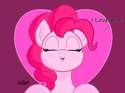 Size: 4098x3072 | Tagged: safe, artist:datzigga, derpibooru import, pinkie pie, earth pony, pony, bronybait, cute, diapinkes, eyes closed, heart, i love you, image, png, puckered lips, solo