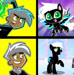 Size: 760x768 | Tagged: safe, artist:boboiboypaintuni17, artist:kayman13, derpibooru import, ponified, human, pegasus, pony, my little pony: pony life, arms folded, danny phantom, drake, drama, energy ball, exploitable meme, female, g4 purist, hotline bling, image, male, meme, offscreen character, op can't let go, op is a duck, op is trying to be funny, op is trying to start shit, op isn't even trying anymore, op stop please, png, pony life drama