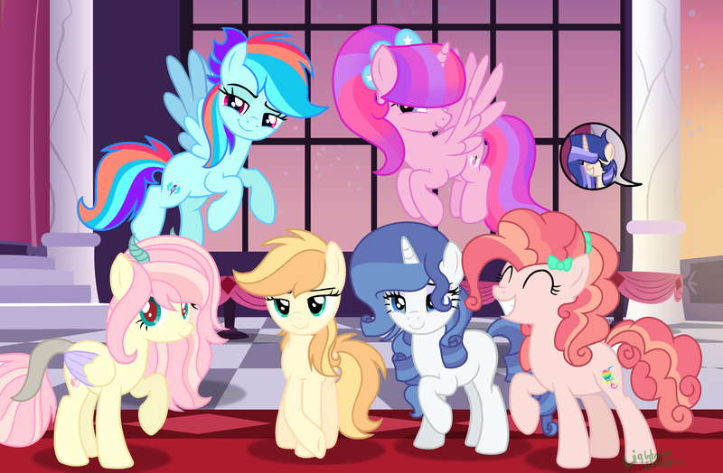 Size: 4112x2692 | Tagged: safe, artist:lightning-chaseryt, derpibooru import, oc, oc:coral sparkle, oc:starflight sparkle, unofficial characters only, alicorn, earth pony, hybrid, pegasus, pony, unicorn, female, image, interspecies offspring, mare, offspring, parent:applejack, parent:caramel, parent:cheese sandwich, parent:discord, parent:fancypants, parent:flash sentry, parent:fluttershy, parent:pinkie pie, parent:rainbow dash, parent:rarity, parent:soarin', parent:twilight sparkle, parents:carajack, parents:cheesepie, parents:discoshy, parents:flashlight, parents:raripants, parents:soarindash, png