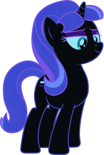 Size: 1920x2862 | Tagged: safe, artist:confrank01, derpibooru import, edit, vector edit, nightmare moon, starlight glimmer, pony, unicorn, ponyar fusion, female, fusion, high res, image, lidded eyes, mare, palette swap, png, recolor, simple background, smiling, smirk, solo, transparent background, vector