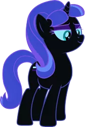 Size: 1920x2862 | Tagged: safe, artist:confrank01, derpibooru import, edit, vector edit, nightmare moon, starlight glimmer, pony, unicorn, ponyar fusion, female, fusion, high res, image, lidded eyes, mare, palette swap, png, recolor, simple background, smiling, smirk, solo, transparent background, vector