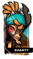 Size: 380x670 | Tagged: safe, artist:alts-art, derpibooru import, goat, them's fightin' herds, bandana, community related, image, png, shanty (tfh), simple background, transparent background