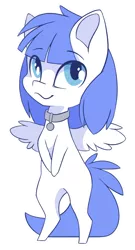 Size: 650x1208 | Tagged: safe, artist:arctic-fox, derpibooru import, oc, oc:snow pup, unofficial characters only, pegasus, pony, chibi, collar, image, png, simple background, solo, transparent background