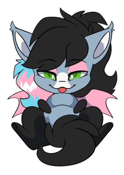 Size: 702x987 | Tagged: suggestive, artist:arctic-fox, derpibooru import, oc, oc:starskipper, unofficial characters only, bat pony, pony, bat pony oc, bat wings, chibi, image, png, simple background, solo, tongue out, transparent background, wings