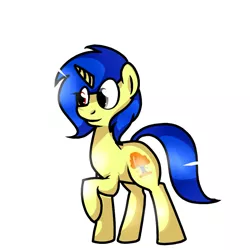 Size: 1024x1024 | Tagged: safe, artist:0blackster, derpibooru import, oc, unofficial characters only, pony, unicorn, digital art, female, hooves, horn, image, jpeg, mare, simple background, solo, tail, white background