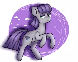 Size: 1280x1017 | Tagged: safe, artist:0blackster, derpibooru import, maud pie, earth pony, pony, bedroom eyes, digital art, female, hooves, image, jpeg, mare, simple background, smiling, solo, tail, white background