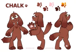 Size: 1280x879 | Tagged: safe, artist:redxbacon, derpibooru import, oc, oc:chalk, unofficial characters only, diamond dog, diamond dog oc, female, glasses, image, png, reference sheet, simple background, white background