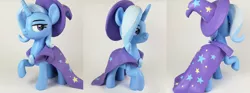 Size: 5184x1920 | Tagged: safe, artist:sparkle257, derpibooru import, trixie, pony, cape, clothes, figurine, hat, image, irl, jpeg, photo, solo, trixie's cape, trixie's hat