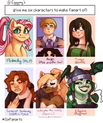Size: 3431x4096 | Tagged: safe, artist:eggymy, derpibooru import, fluttershy, anthro, human, pegasus, pony, six fanarts, anthro with ponies, bust, clothes, crossover, female, furry, grin, image, jpeg, mare, my hero academia, smiling, tumblr nose