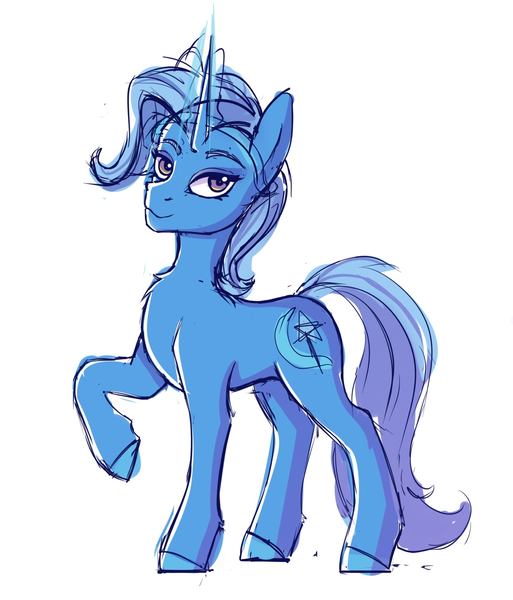 Size: 1646x1925 | Tagged: safe, artist:silverst, derpibooru import, trixie, unicorn, female, image, magic, png, sketch