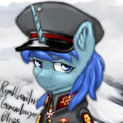 Size: 2800x2800 | Tagged: safe, artist:tekggd, derpibooru import, oc, unofficial characters only, pony, unicorn, equestria at war mod, bust, clothes, female, hat, image, mare, png, portrait, uniform