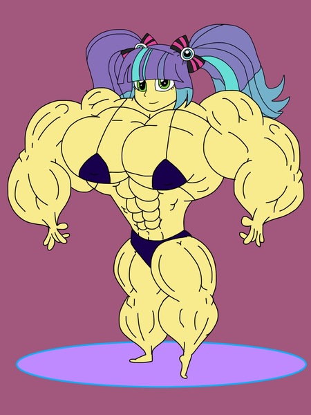 Size: 1536x2048 | Tagged: suggestive, artist:ducklover4072, derpibooru import, pixel pizazz, equestria girls, abs, big breasts, bikini, bodybuilder, breasts, buff breasts, busty pixel pizazz, clothes, competitor, female, fetish, image, jpeg, muscle fetish, muscles, muscular female, swimsuit