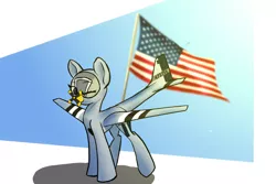 Size: 3000x2000 | Tagged: safe, artist:wandering nate, derpibooru import, oc, unofficial characters only, original species, plane pony, pony, american flag, flag, image, one eye closed, p-51, p-51 mustang, plane, png, simple background, solo, wink