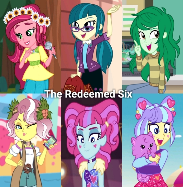 Size: 1080x1104 | Tagged: safe, derpibooru import, screencap, gloriosa daisy, juniper montage, kiwi lollipop, princess thunder guts, supernova zap, vignette valencia, wallflower blush, dog, equestria girls, equestria girls series, forgotten friendship, legend of everfree, lost and pound, movie magic, rollercoaster of friendship, spoiler:eqg series (season 2), spoiler:eqg specials, caption, female, flower, flower in hair, glasses, image, image macro, jpeg, k-lo, lost and pound: fluttershy, lost and pound: rarity, mobile phone, phone, postcrush, redeemed six, reformed, reformed villain, smartphone, su-z, text