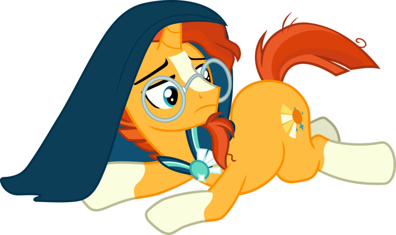 Size: 2048x1215 | Tagged: safe, artist:frownfactory, derpibooru import, edit, vector edit, sunburst, pony, unicorn, the parent map, .svg available, clothes, cute, cutie mark, flank, glasses, horn, image, looking at cutie mark, male, png, robe, simple background, solo, stallion, thicc ass, transparent background, vector