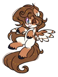 Size: 852x1122 | Tagged: safe, artist:paperbagpony, derpibooru import, oc, oc:mabel, pegasus, image, long hair, long tail, one eye closed, pegasus oc, png, simple background, tongue out, transparent background, wings, wink