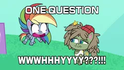 Size: 1920x1080 | Tagged: safe, derpibooru import, dishwater slog, rainbow dash, between dark and dawn, my little pony: pony life, the best of the worst, spoiler:pony life s01e02, image, meme, png