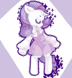 Size: 600x650 | Tagged: safe, artist:nonananana, derpibooru import, rarity, anthro, pony, clothes, dress, eyes closed, eyeshadow, female, image, makeup, png, simple background, solo