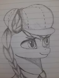 Size: 3000x4000 | Tagged: safe, artist:mrscroup, artist:mustaphatr, derpibooru import, oc, oc:altidiya, earth pony, pony, equestria at war mod, clothes, female, hat, image, jpeg, solo, traditional art