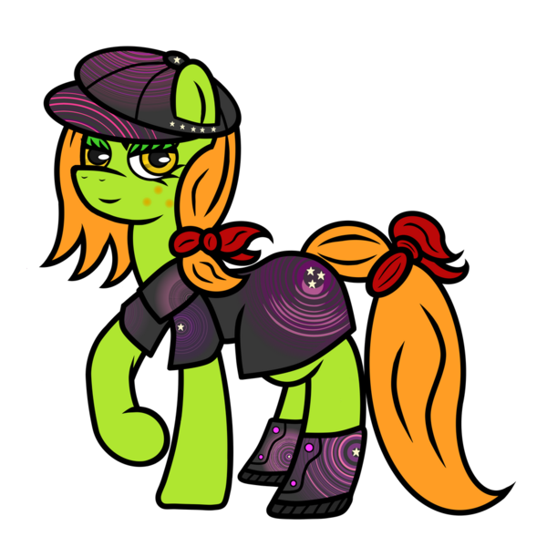 Size: 1024x1024 | Tagged: safe, artist:dice-warwick, derpibooru import, oc, oc:lottery, earth pony, pony, fallout equestria, boots, clothes, dress, hat, image, png, shoes, solo