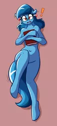 Size: 764x1676 | Tagged: suggestive, artist:whatsapokemon, derpibooru import, oc, oc:historia, anthro, crystal pony, book, female, glasses, image, png, strategically covered, surprised