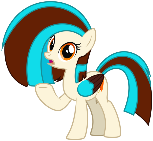 Size: 2739x2518 | Tagged: safe, artist:lightning stripe, derpibooru import, part of a set, oc, oc:phoenix feather, pegasus, pony, commission, cream coat, cutie mark, eyelashes, female, frown, image, long hair, long mane, long tail, looking at you, mare, orange eyes, png, raised hoof, simple background, solo, transparent background, two toned mane, two toned tail