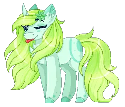 Size: 350x300 | Tagged: safe, artist:inspiredpixels, derpibooru import, oc, unofficial characters only, pony, unicorn, coat markings, female, image, mare, png, simple background, solo, tongue out, transparent background
