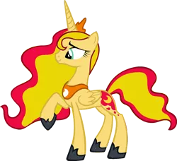 Size: 1600x1456 | Tagged: safe, artist:blah23z, derpibooru import, edit, princess luna, sunset shimmer, alicorn, pony, alicornified, female, image, palette swap, png, race swap, recolor, shimmercorn, simple background, solo, transparent background, vector