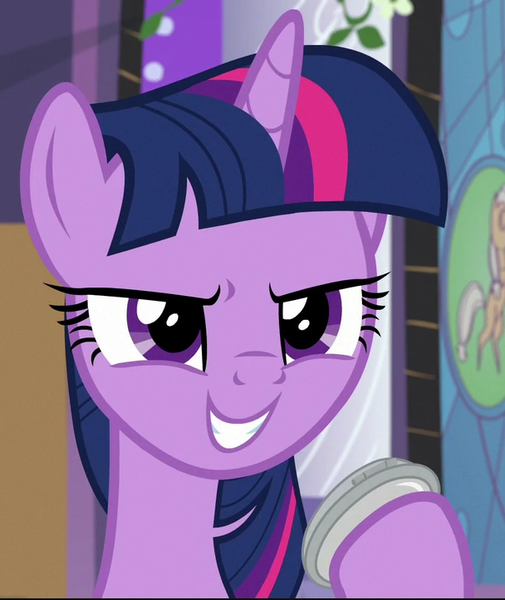 Size: 608x722 | Tagged: safe, derpibooru import, screencap, twilight sparkle, twilight sparkle (alicorn), alicorn, pony, the summer sun setback, cropped, evil grin, grin, image, png, smiling, solo