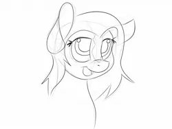 Size: 1600x1200 | Tagged: artist needed, safe, ponified, ponified:verity, earth pony, pony, art pack:marenheit 451 post-pack, cute, female, filly, floppy ears, image, jpeg, open mouth, sketch, solo, stripe (coat marking), verity